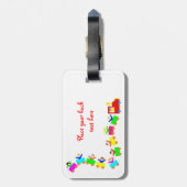 Étiquette À Bagage Joyeux Train pour enfants (Dos Vertical)