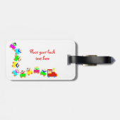 Étiquette À Bagage Joyeux Train pour enfants (Dos horizontal)