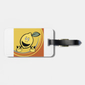 Étiquette À Bagage Joyeux visage de citron (Dos horizontal)