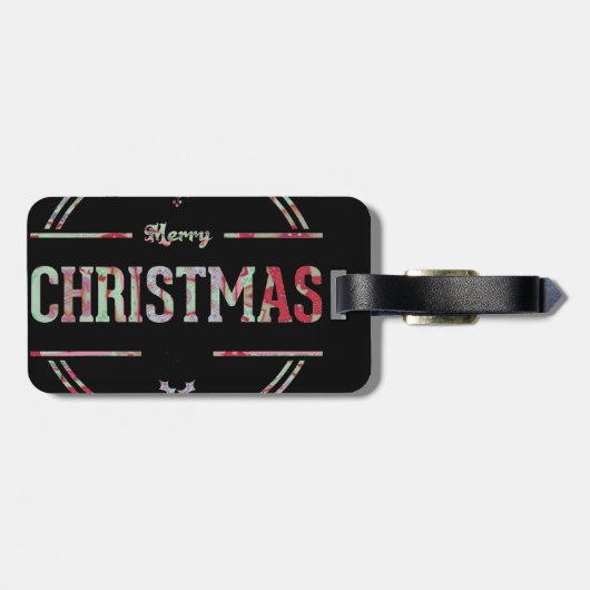 Étiquette À Bagage Joyeux voeux Noël (Dos horizontal)