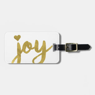 Étiquette À Bagage Joyful Joyful J'ai la joie plein de Joy Gold Art