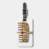 Étiquette À Bagage Judaica Happy Hanukkah (Devant Vertical)