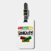Étiquette À Bagage JunetDix Blackity Noir Noir Funny (Devant Vertical)