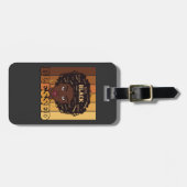 Étiquette À Bagage Junetdix Melanin Black African American Girl (Devant horizontal)