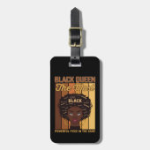 Étiquette À Bagage Junetdix Melanin Black Girl La plus puissante (Devant Vertical)