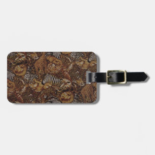 ÉTIQUETTE À BAGAGE JUNGLE ANIMAL SAFARI