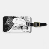 Étiquette À Bagage Jupe Peacock Beardsley Art Nouveau (Devant horizontal)