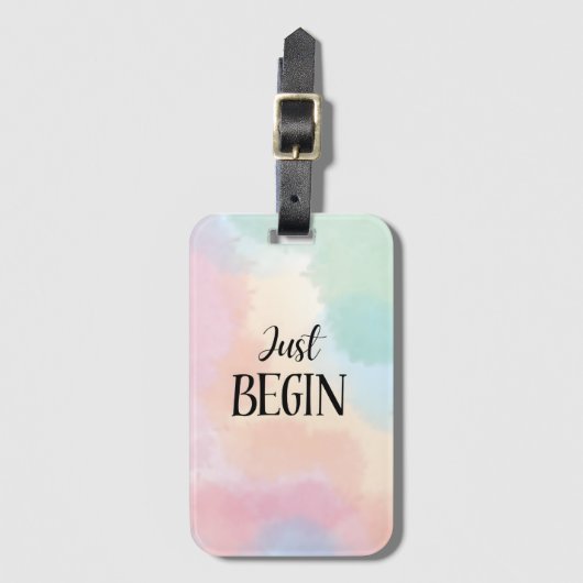 Étiquette À Bagage Just Begin (Devant Vertical)