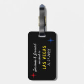 Étiquette À Bagage Just Married Las Vegas Wedding Couple (Dos Vertical)
