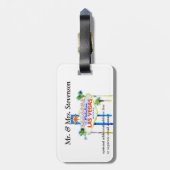 Étiquette À Bagage Juste épouser marié de Las Vegas (Dos Vertical)