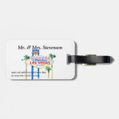 Étiquette À Bagage Juste épouser marié de Las Vegas (Dos horizontal)