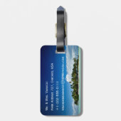 Étiquette À Bagage Juste étiquette mariée de bagage de voyage d'île (Dos Vertical)