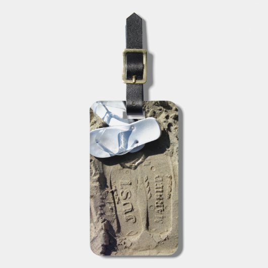 Étiquette À Bagage Juste marié (Devant Vertical)