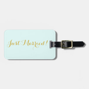 Étiquette À Bagage Juste marié dans l'étiquette de bagage de voyage