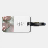 Étiquette À Bagage Juste Marié Organza rose et Netting (Dos horizontal)
