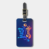 Étiquette À Bagage Juste sourire (Devant Vertical)