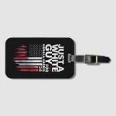 Étiquette À Bagage Juste Un Blanc Pour Kamala Harris Election 2024 (Devant Horizontal)