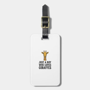 Étiquette À Bagage Juste un garçon qui aime les girafes T-shirt giraf