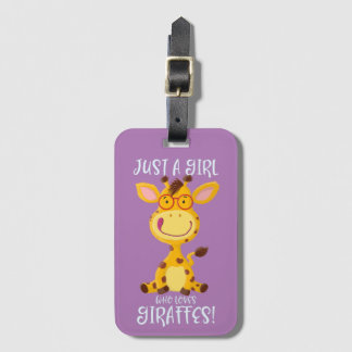 Étiquette À Bagage Juste Une Fille Qui Aime Les Giraffes !