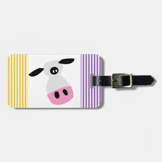 Étiquette À Bagage Juste une vache (Devant horizontal)