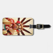 Étiquette À Bagage Kachina Doll Wood Figure Photographie Gros plan Gr (Devant horizontal)