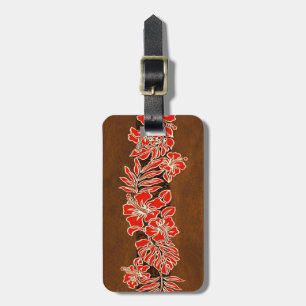 Étiquette À Bagage Kalaheo Hawaiian Hibiscus Tapa Bagages Tags
