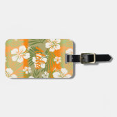 Étiquette À Bagage Kalani Tie Dye Mélange Hibiscus Tropical - Orange (Devant horizontal)