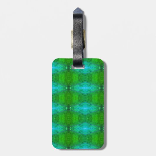 Étiquette À Bagage Kale Ikat Greenleaf (Dos Vertical)