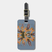 Étiquette À Bagage Kaleidoscope Giraffe Mandala : Safari Art Abstrait (Devant Vertical)