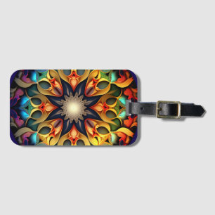 Étiquette À Bagage Kaleidoscope Mandala Flower Design-23091