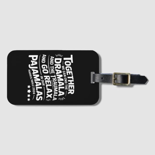 Étiquette À Bagage Kamala Harris 2024 Nous pouvons mettre fin à Drama (Devant Horizontal)