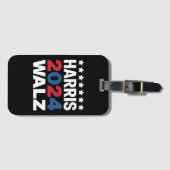 Étiquette À Bagage Kamala Harris Walz, Présidente Vice-Présidente (Devant Horizontal)