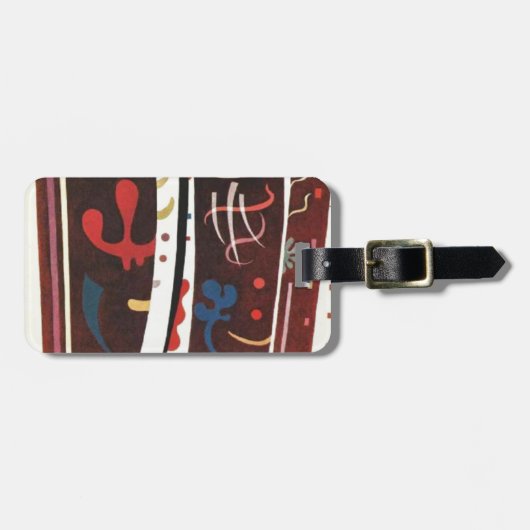 Étiquette À Bagage Kandinsky Brown avec Supplément Abstrait (Devant horizontal)