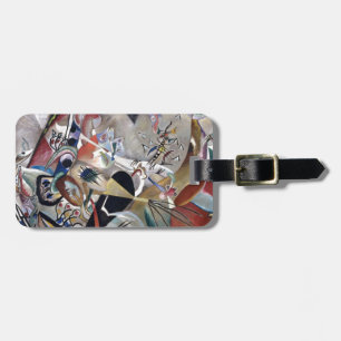 Étiquette À Bagage Kandinsky En Gris Oeuvre Abstraite