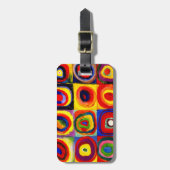Étiquette À Bagage Kandinsky Farbstudie Cercles Carré Quadrate Art (Devant Vertical)