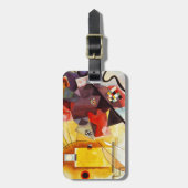 Étiquette À Bagage Kandinsky jaune bleu (Devant Vertical)