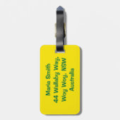 Étiquette À Bagage Kangourou en argot australien (Dos Vertical)