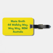 Étiquette À Bagage Kangourou en argot australien (Dos horizontal)