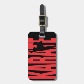 Étiquette À Bagage Karaté en rouge (Devant Vertical)