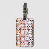 Étiquette À Bagage Kawaii Chat félin Kitten visage animal de compagni (Devant Vertical)