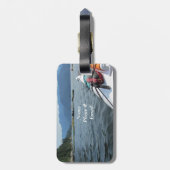 Étiquette À Bagage Kayaking on the Ocean (Dos Vertical)