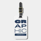 Étiquette À Bagage Kean MGC Graphic Design (Devant Vertical)