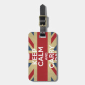 Étiquette À Bagage Keep Calm and Carry (Devant Vertical)