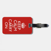 Étiquette À Bagage Keep Calm and Carry (Dos horizontal)