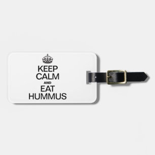ÉTIQUETTE À BAGAGE KEEP CALM ET EAT HUMMUS