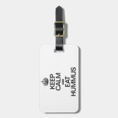 ÉTIQUETTE À BAGAGE KEEP CALM ET EAT HUMMUS (Devant Vertical)