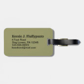 Étiquette À Bagage Keeshond avec texte personnalisable (Dos horizontal)