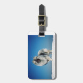 Étiquette À Bagage keeshond complètement dans snow.png (Devant Vertical)