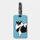 Étiquette À Bagage Keeshond Graphics - Cute Original Chig Art (Dos Vertical)