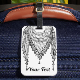 Étiquette À Bagage Keffiyeh Écharpe palestinienne tissu traditionnel